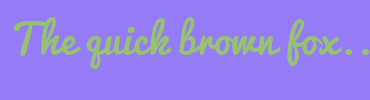 Image with Font Color 97C271 and Background Color 967BF7
